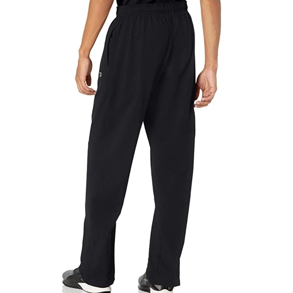Men's Open Bottom Lightweight Jersey Pant Large Color Black - Picture 3 of 4